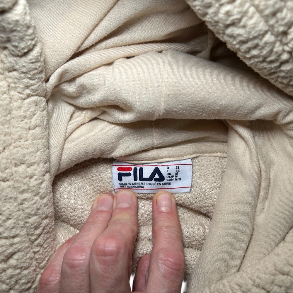 Fila Crop Top Hooded Fleece Cozy Women's Top‎ Size M - Picture 8 of 13